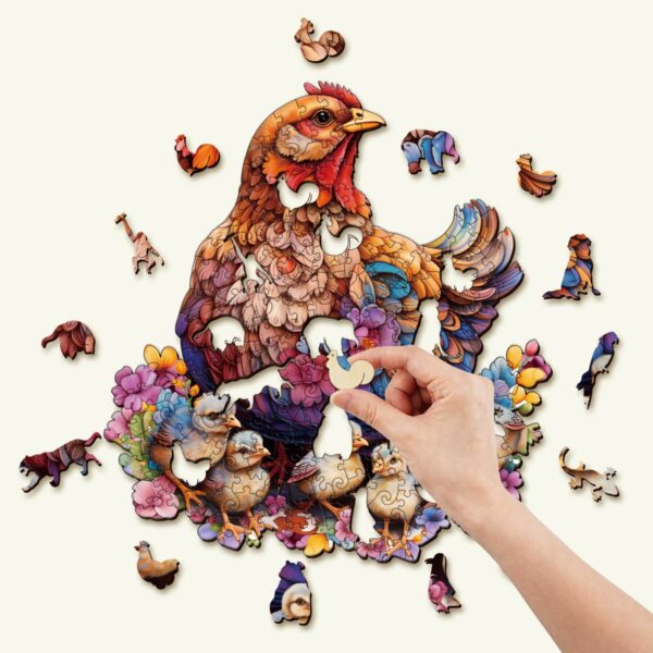 Hens And Chicks Wooden Jigsaw Puzzle - Image 2