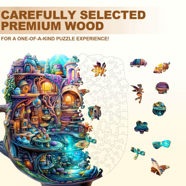 Enchanted Teapot Wooden Jigsaw Puzzle - Image 2