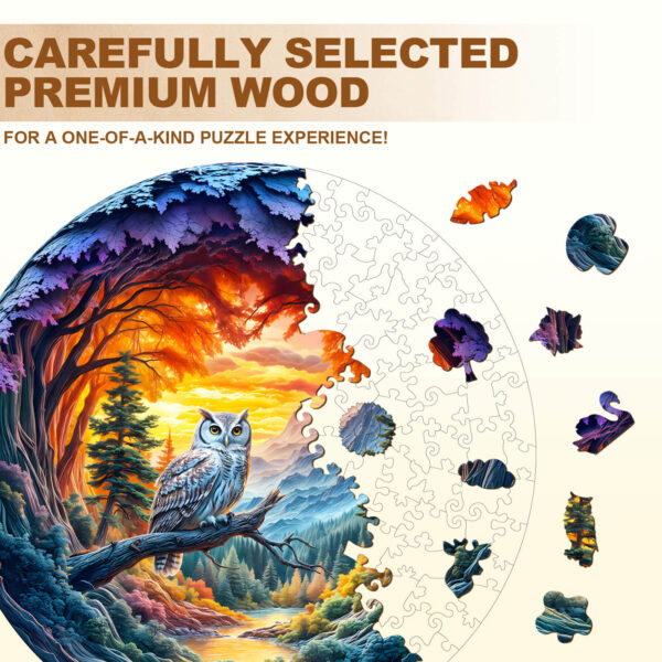 Serene Watcher  Wooden Jigsaw Puzzle - Image 2