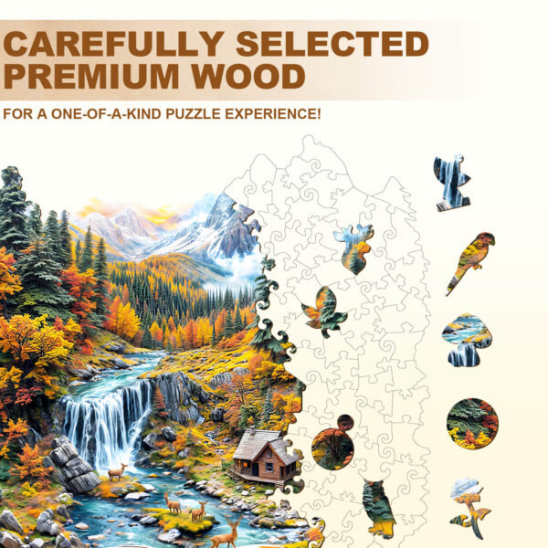 Autumn Wonderland Wooden Jigsaw Puzzle - Image 2