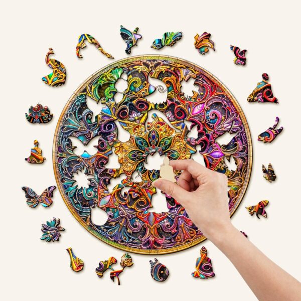 Mandala Dreamland Wooden Jigsaw Puzzle - Image 2