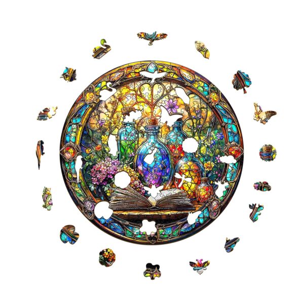 Mystic Vials Wooden Jigsaw Puzzle - Image 2