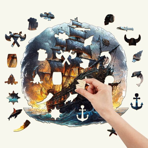 Sailing Ship Wooden Jigsaw Puzzle - Image 2