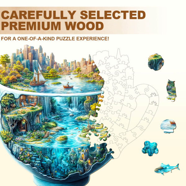 Urban Forest Cup Wooden Jigsaw Puzzle - Image 2