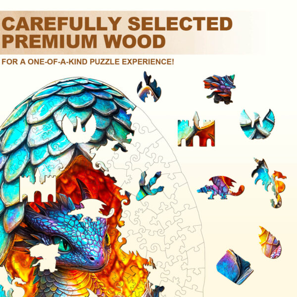Draconic Rebirth-2  Wooden Jigsaw Puzzle - Image 2