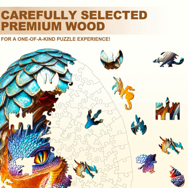 Draconic Rebirth-3  Wooden Jigsaw Puzzle - Image 2