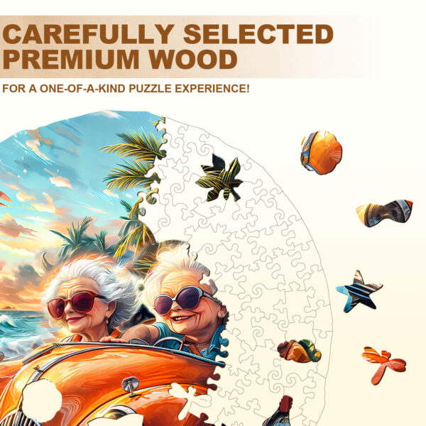 Happy grandma-2 Wooden Jigsaw Puzzle - Image 2