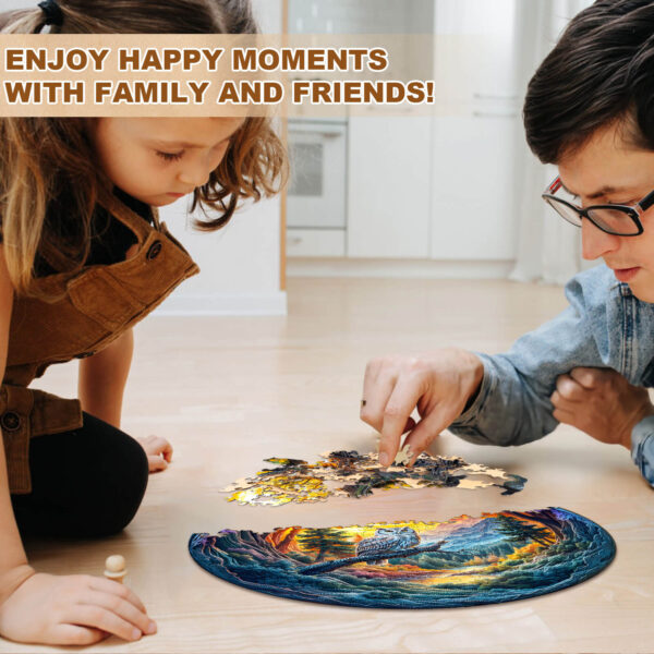 Serene Watcher  Wooden Jigsaw Puzzle - Image 9