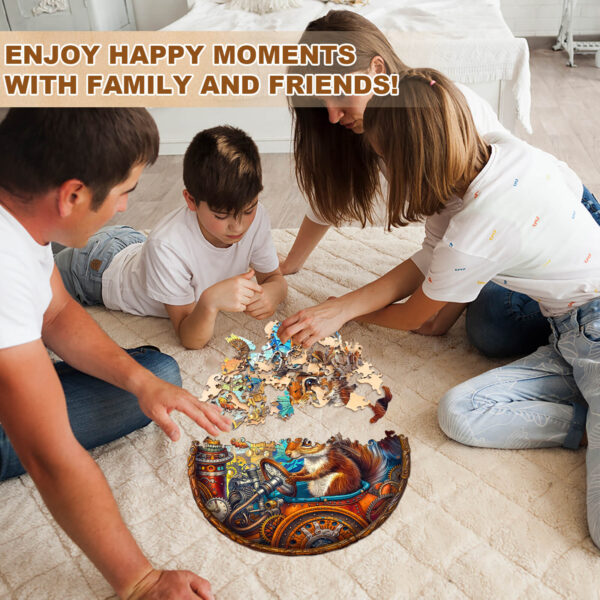 Happy squirrel Wooden Jigsaw Puzzle - Image 7