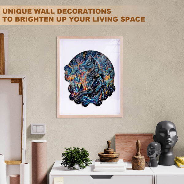 Nebula Wolf  Wooden Jigsaw Puzzle - Image 7