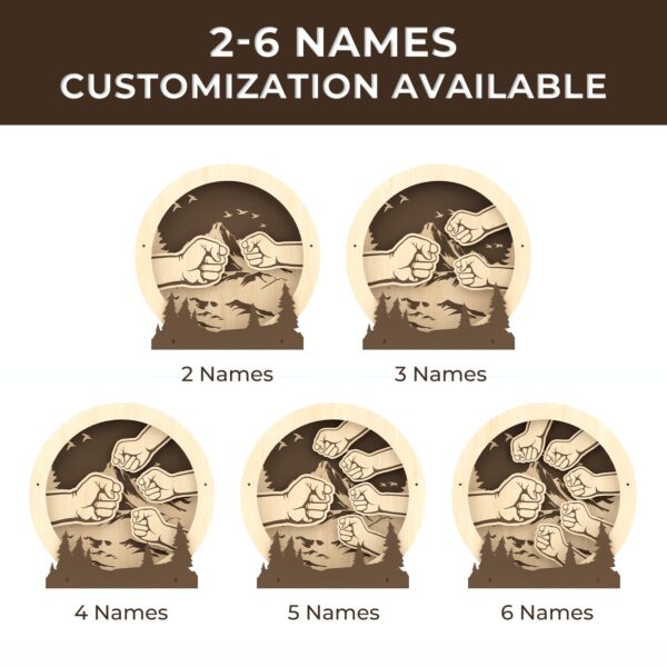 Personalized Fist Wooden Sign - Image 4