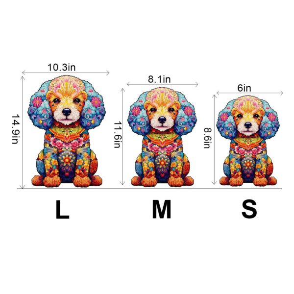 Cute Poodle Wooden Jigsaw Puzzle - Image 3