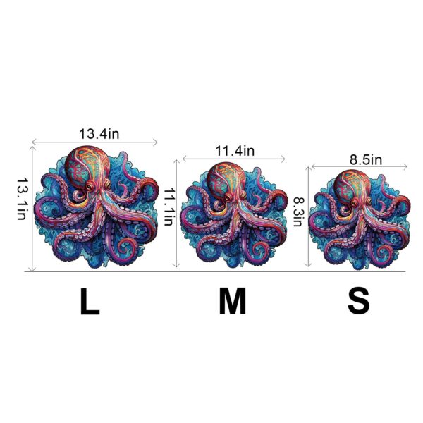 Deep Sea Giant Octopus Wooden Jigsaw Puzzle - Image 5