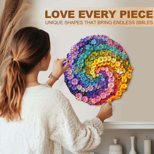Sea of Flowers Wooden Jigsaw Puzzle - Image 9