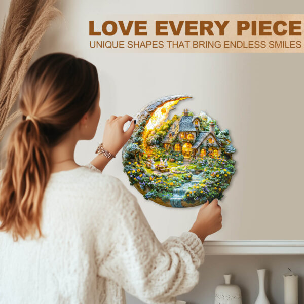 Moonlight Garden-2 Wooden Jigsaw Puzzle - Image 10