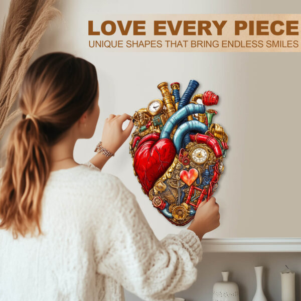 Mechanical Heart-2 Wooden Jigsaw Puzzle - Image 11