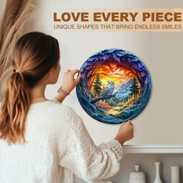 Serene Watcher  Wooden Jigsaw Puzzle - Image 10