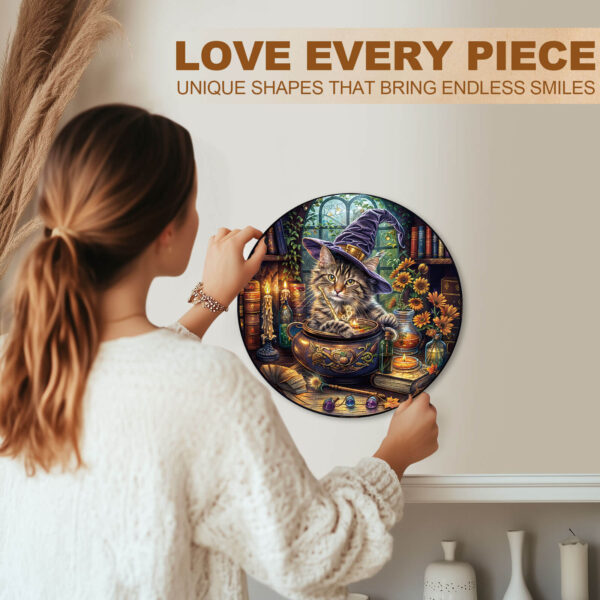 Magic Feline  Wooden Jigsaw Puzzle - Image 8