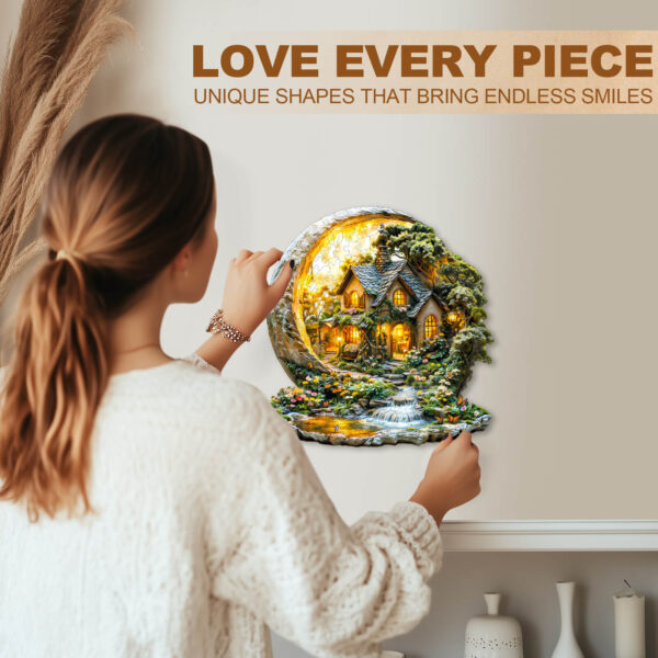 Moonlight Garden-1 Wooden Jigsaw Puzzle - Image 8