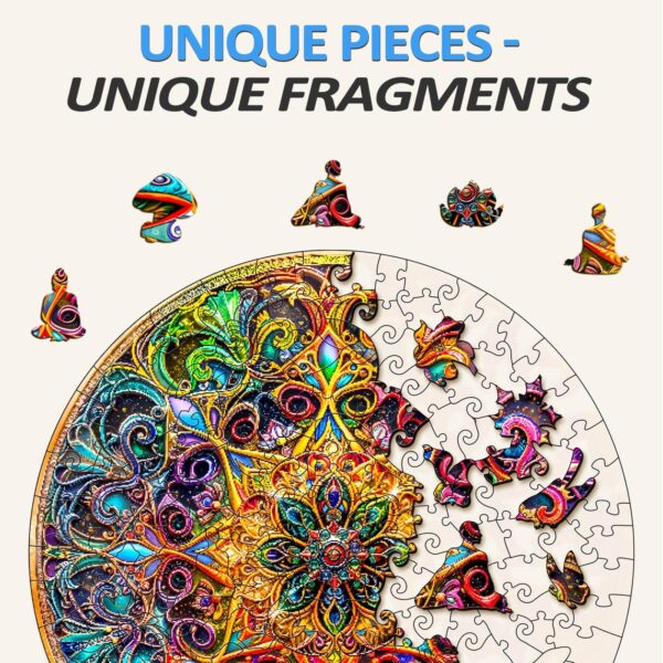 Mandala Dreamland Wooden Jigsaw Puzzle - Image 3