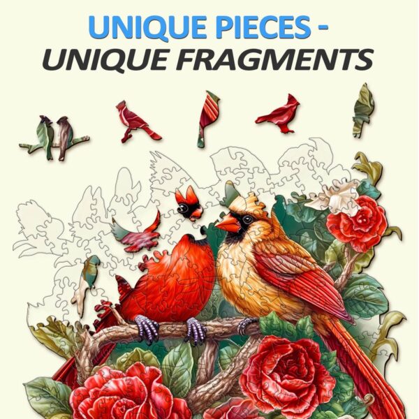 Beautiful Cardinal Wooden Jigsaw Puzzle - Image 3