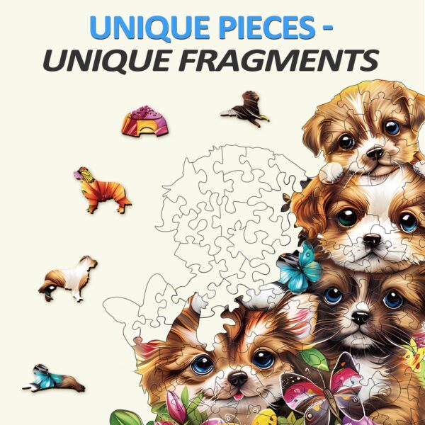 Cute Dogs Wooden Jigsaw Puzzle - Image 3