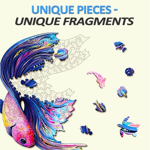 Half Moon Betta Wooden Jigsaw Puzzle - Image 3