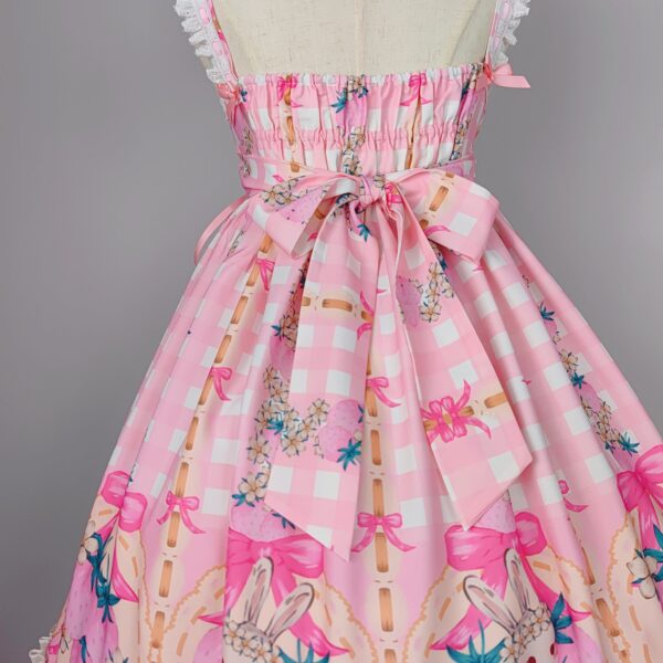 [2 week process] Strawberry Bunny Set (Dress+Apron+Headdress) - Image 3