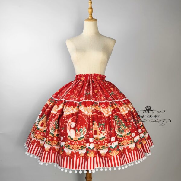 In stock, ready to ship, Christmas Print Skirt