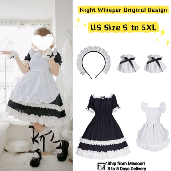 Ready to Ship from Missouri, Maid Outfit Set