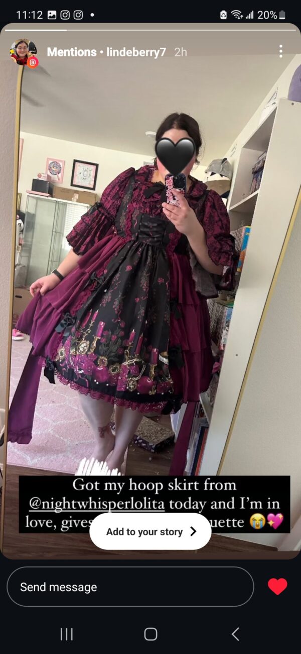 In Stock, Puffy Cloud Adjustable Hoop Skirt Petticoat, adjust Length AND Hoop Size- Night Whisper Original - Image 7